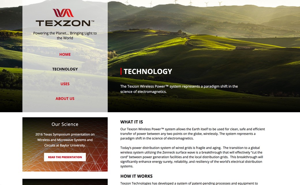 Texzon Technologies website